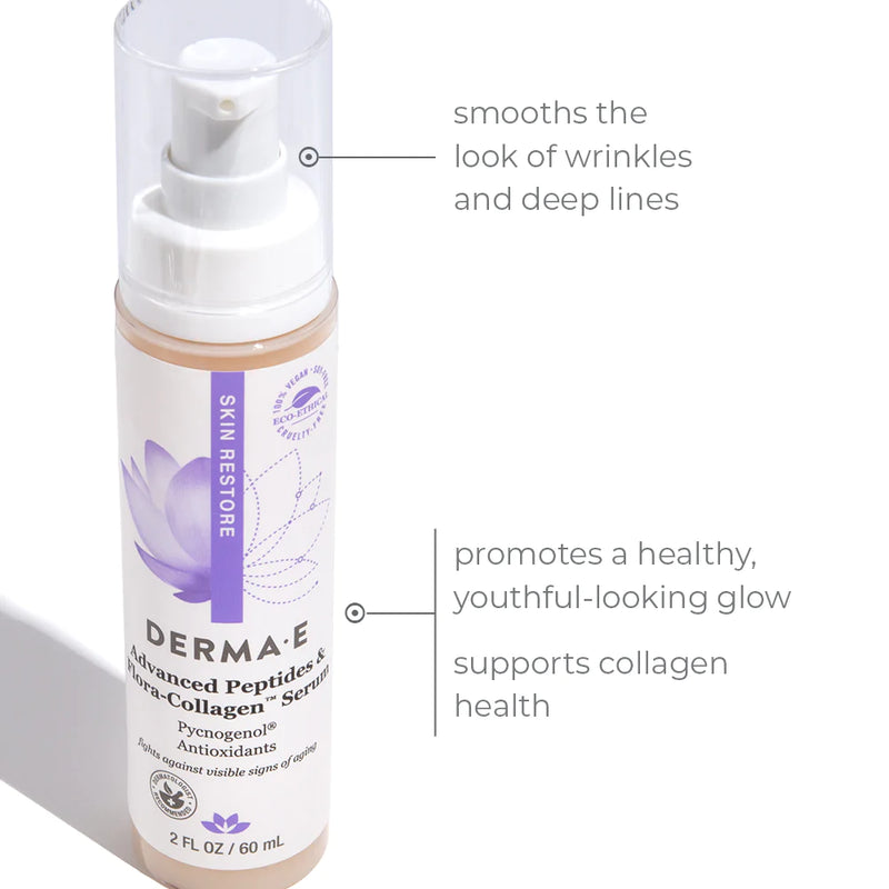 DERMA E ペプチド＆フローラ セラム Advanced Peptide & Flora Collagen Serum
